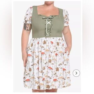 Disney Her Universe Tinker Bell Mushroom Corset Lace Up Whimsical Dress Size 4X